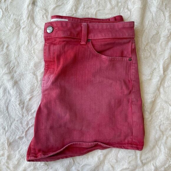 Velvet Anthro Red Tie Dye Iman Boyfriend Denim High Rise Short - Women’s 30 - Picture 8 of 8